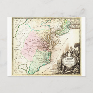 1715 Homann Karte von Carolina Virginia Maryland u