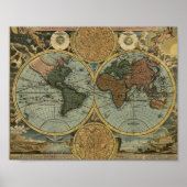 1716 Homann Old World Map Poster (Vorne)