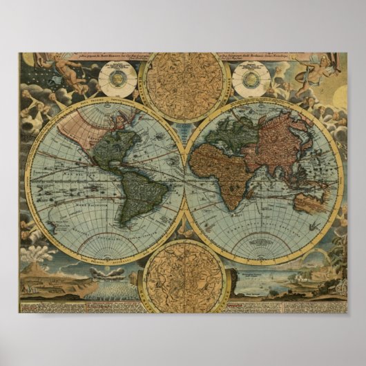 1716 Homann Old World Map Poster (Vorne)