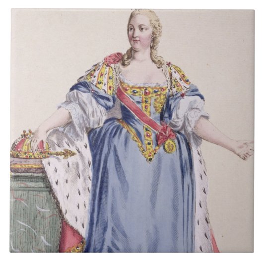 (1717-80) Kaiserin Maria Theresa Österreich, von ' Fliese (Vorderseite)
