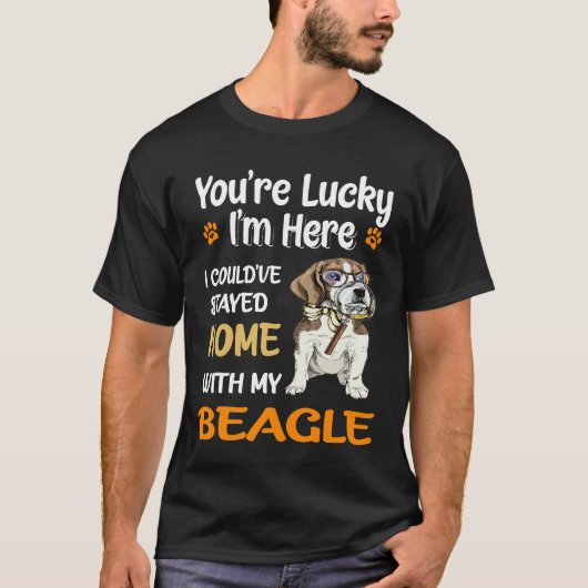 171 Sie sind glücklich Zuhause mit meinem Beagle T-Shirt (Vorderseite)