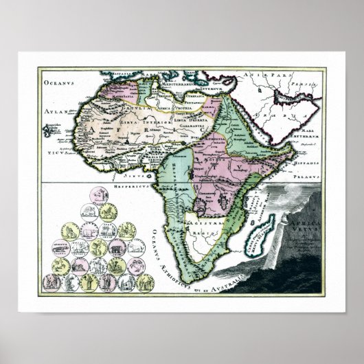 1720 Africa Vetus Map Poster (Vorne)