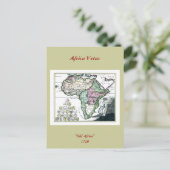 1720 Africa Vetus Map Postkarte (Stehend Vorderseite)