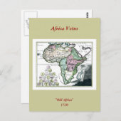 1720 Africa Vetus Map Postkarte (Vorne/Hinten)