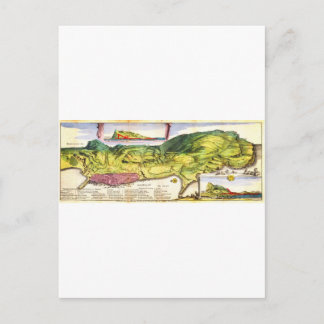 1720 De La Feuille Karte und Aussicht auf Gibralta