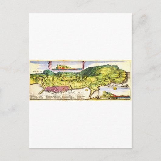 1720 De La Feuille Karte und Aussicht auf Gibralta (Vorderseite)