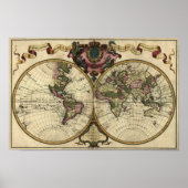 "1720 Guillaume de Lisle" Olde Worlde Map Poster (Vorne)