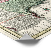 1720 Karte der Kolonien Nordamerikas Poster (Ecke)