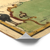 1720 Karte von Kalifornien als Insel Poster (Ecke)