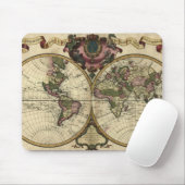 1720 Old World Map Mousepad (Mit Mouse)
