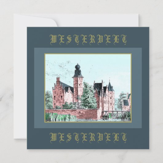 1729 A. de Haen Dutch Kasteel WESTERVELT (Vorderseite)