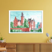 1729 A. de Haen Dutch Kasteel WESTERVELT Leinwanddruck (Insitu (Wohnzimmer))