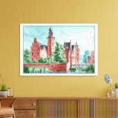 1729 A. de Haen Dutch Kasteel WESTERVELT  Leinwanddruck (Insitu (Wohnzimmer))