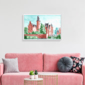 1729 A. de Haen Dutch Kasteel WESTERVELT  Leinwanddruck (Insitu (Wohnzimmer))