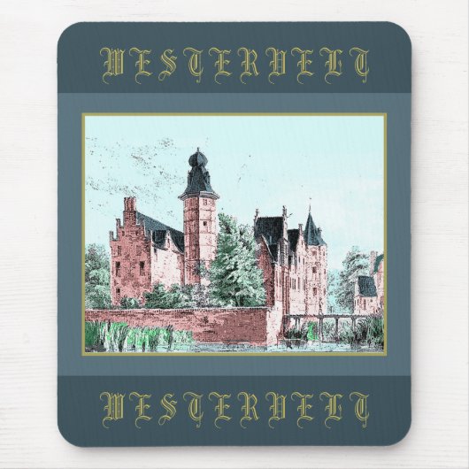 1729 A. de Haen Dutch Kasteel WESTERVELT Mousepad (Vorne)