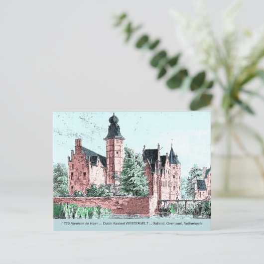 1729 A. de Haen Dutch Kasteel WESTERVELT Postcard Postkarte (Stehend Vorderseite)