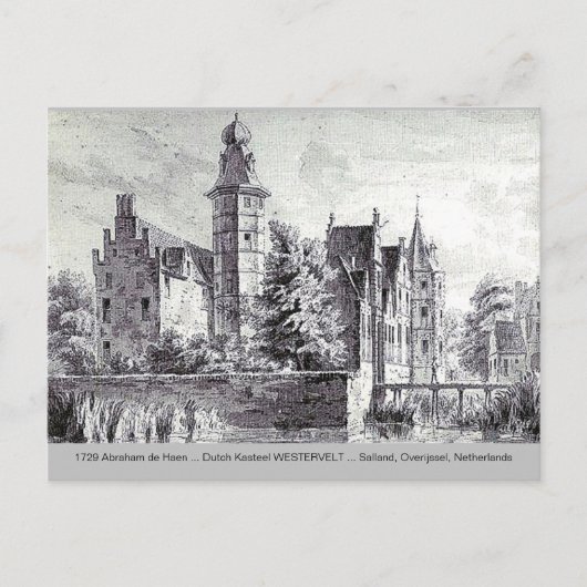 1729 A. de Haen Dutch Kasteel WESTERVELT Postcard Postkarte (Vorderseite)