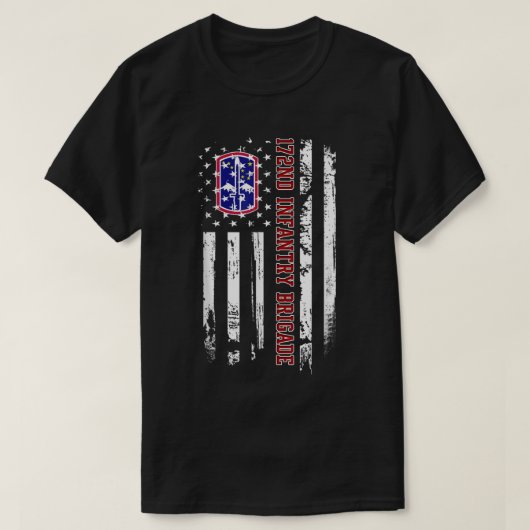 172. Infanterie Brigade Veteran USA Flag Veterans  T-Shirt (Design vorne)