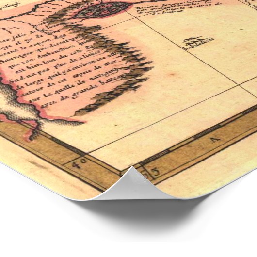 1730 Karte Kanadas Poster (Ecke)