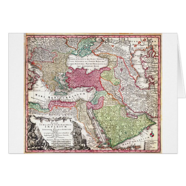 1730 Seutter Karte der Türkei (Ottoman_Empire) Per (Vorderseite (Horizontal))