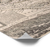 1732 Englische Übersicht über die Karibik Poster (Ecke)