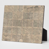 1739 Turgot View and Map of Paris Frankreich Brete Fotoplatte (Seite)