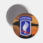 173. ABN BDE Im Flugzeug Brigade Sky Soldiers Vets Magnet (Vorderseite/Rückseite)