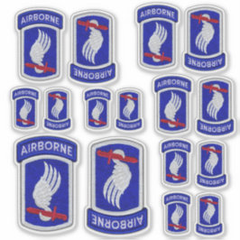 173. ABN Im Flugzeug Brigade Sky Soldiers Contour Aufkleber