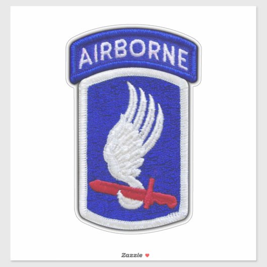 173. ABN Im Flugzeug Brigade Sky Soldiers Contour  Aufkleber (Blatt)