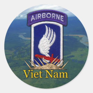 173. ABN im Flugzeug Brigade vietnam Veteranen Vet Runder Aufkleber