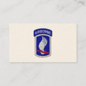 173. ABN-Patch für im Flugzeug Brigade-Veteranen Visitenkarte (Rückseite)