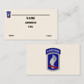 173. ABN-Patch für im Flugzeug Brigade-Veteranen Visitenkarte (Vorne/Hinten)