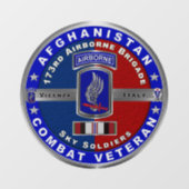 173. Im Flugzeug Brigade Afghanistan Veteran Fensteraufkleber (Blatt)