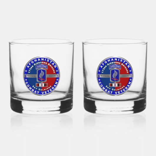 173. Im Flugzeug Brigade Afghanistan Veteran Whiskyglas (Vorderseite)