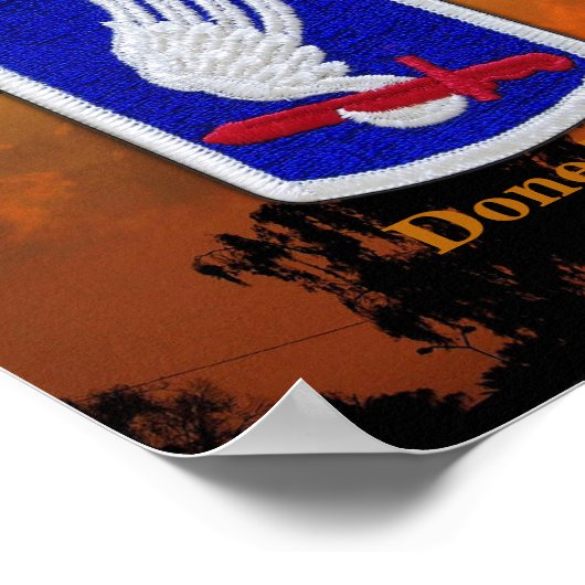 173. Im Flugzeug Brigade Sky Soldiers Patch Print Poster (Ecke)
