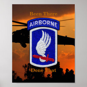 173. Im Flugzeug Brigade Sky Soldiers Patch Print Poster