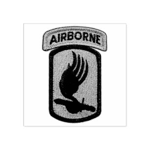 173. Im Flugzeug Brigade Sky Soldiers Veterans Vet Gummistempel