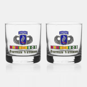 173. Im Flugzeug Brigade Vietnam Veteran Whiskyglas