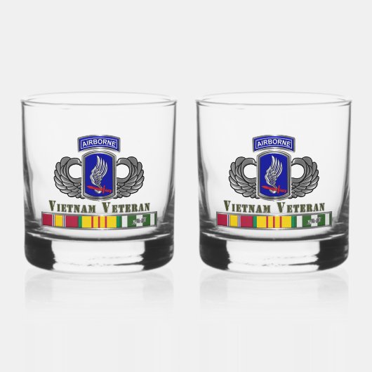 173. Im Flugzeug Brigade Vietnam Veteran Whiskyglas (Vorderseite)