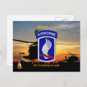 173. im Flugzeug Himmelssoldaten lrp vets patch Postkarte (Vorne/Hinten)