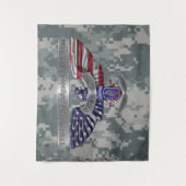 173. Im Flugzeug "Stolz, bedient zu haben" Wandteppich (Vorderseite)