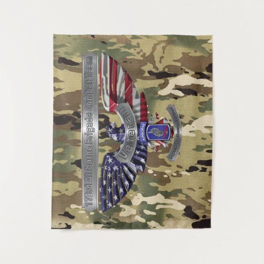 173. Im Flugzeug "Stolz, bedient zu haben" Wandteppich (Vorderseite)