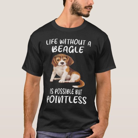 173 Leben ohne Beagle T-Shirt (Vorderseite)