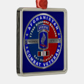 173rd Airborne Brigade Afghanistan Vet Christmas Ornament Aus Metall (Rechts)