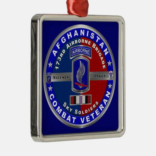 173rd Airborne Brigade Afghanistan Vet Christmas Ornament Aus Metall (Rechts)