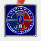 173rd Airborne Brigade Afghanistan Vet Christmas Ornament Aus Metall (Vorne)