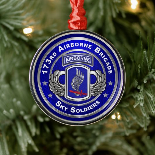 173rd Airborne Brigade Christmas Ornament Aus Metall (Baum)
