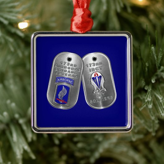 173rd Airborne Brigade Christmas Ornament Aus Metall (Baum)