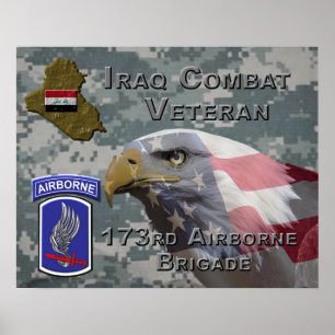 173rd Airborne Brigade Iraq Combat Veteran Poster