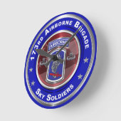 173rd Airborne Brigade Sky Soldiers Runde Wanduhr (Winkel)